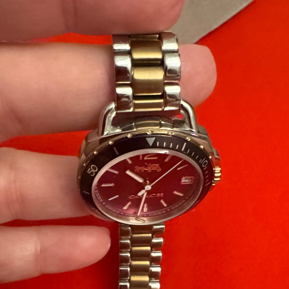Coach Two-Tone Pink Dial Watch - Picture 6 of 7